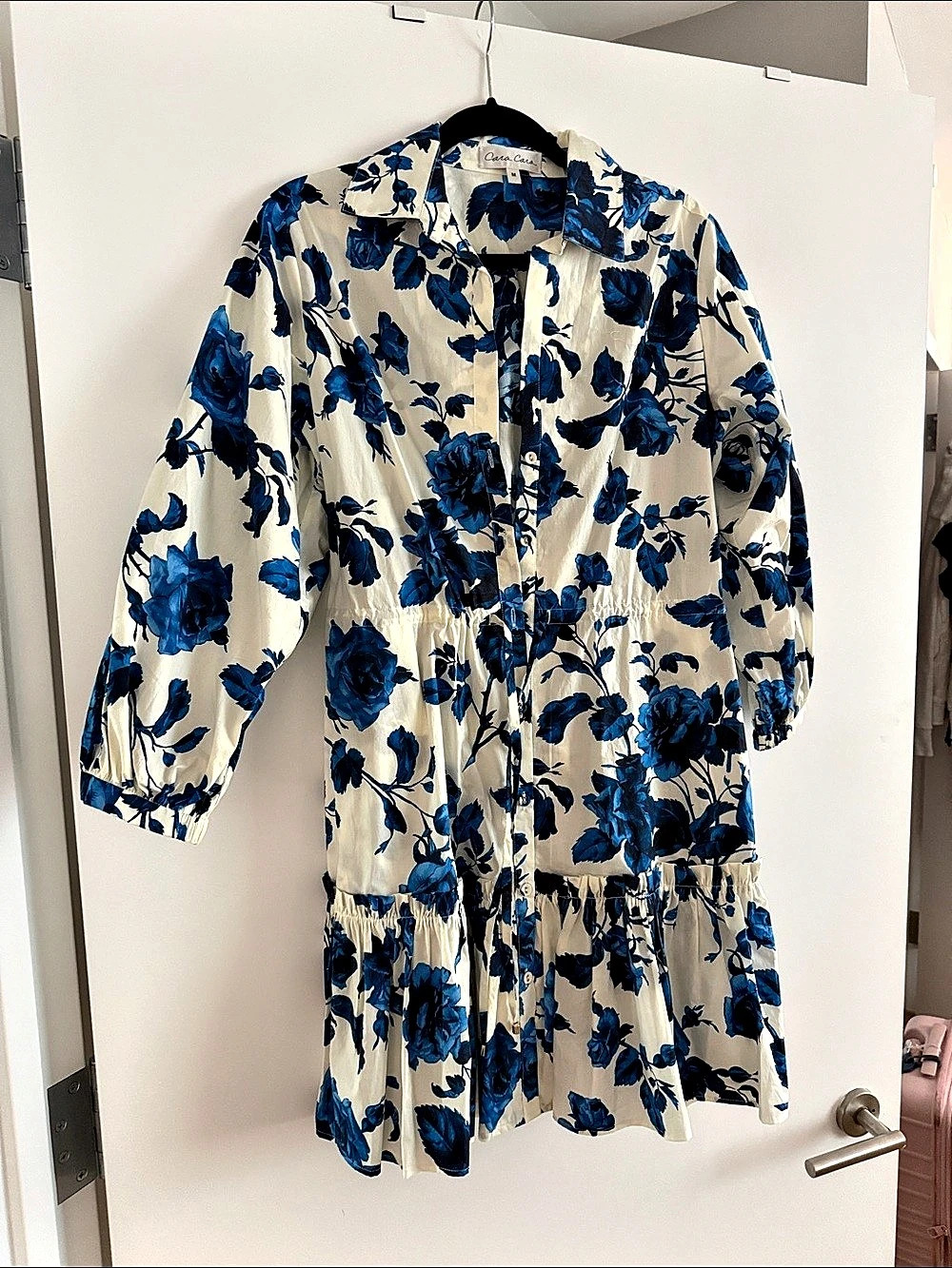 Cara Cara Dress Floral Mini Dress White & Blue Medium